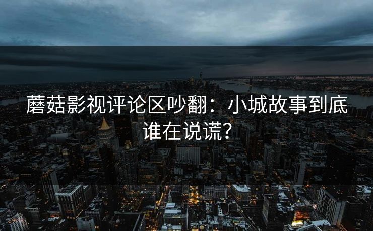 蘑菇影视评论区吵翻：小城故事到底谁在说谎？